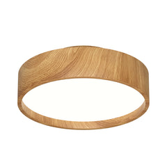 Oak-plafondi puunvärisellä metallirungolla.