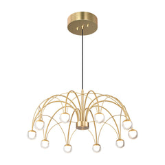 Parasol 65 LED -kattovalaisin, kullanvärinen. Valaisimessa on 10 LED-valonlähdettä.