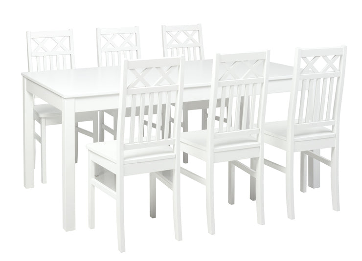 Metro-tuolit yhdistettynä 6 hengen Kaisla-pöydän kanssa.