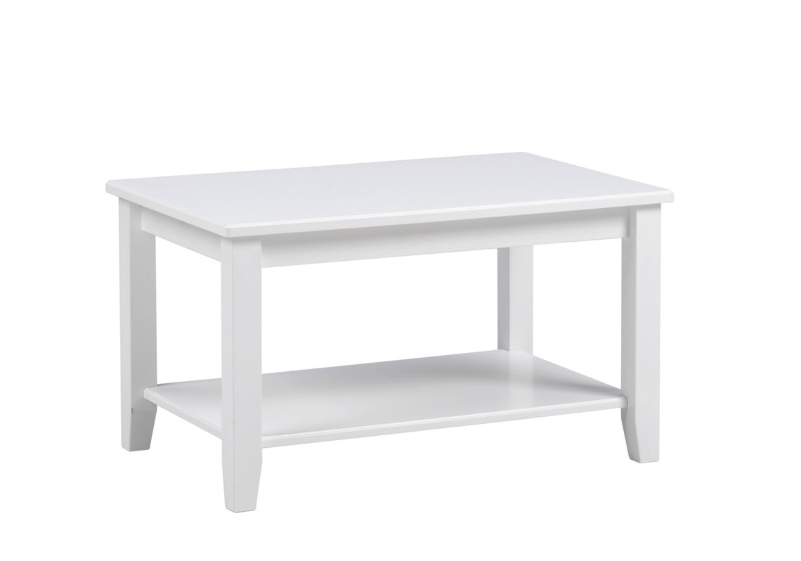 Aada-sohvapöytä kokonaan valkoisena.