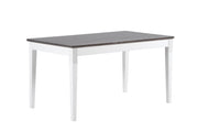 Järvi-ruokapöytä 140 x 85 cm harmaa/valkoisella kannella.