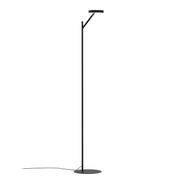 Halo LED-lattiavalaisin mattamustana. Valaisimen korkeuden säätövara on 130 - 240 cm ja syvyyden 28 - 120 cm.