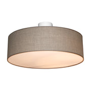 Yksinkertaisen tyylikäs Basic-kattoplafondi tuo pehmeää yleisvaloa. Kuvassa hiekanvärinen valaisin, halk. 75 cm.
