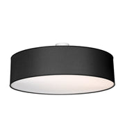 Yksinkertaisen tyylikäs Basic-kattoplafondi tuo pehmeää yleisvaloa. Kuvassa musta valaisin, halk. 75 cm.