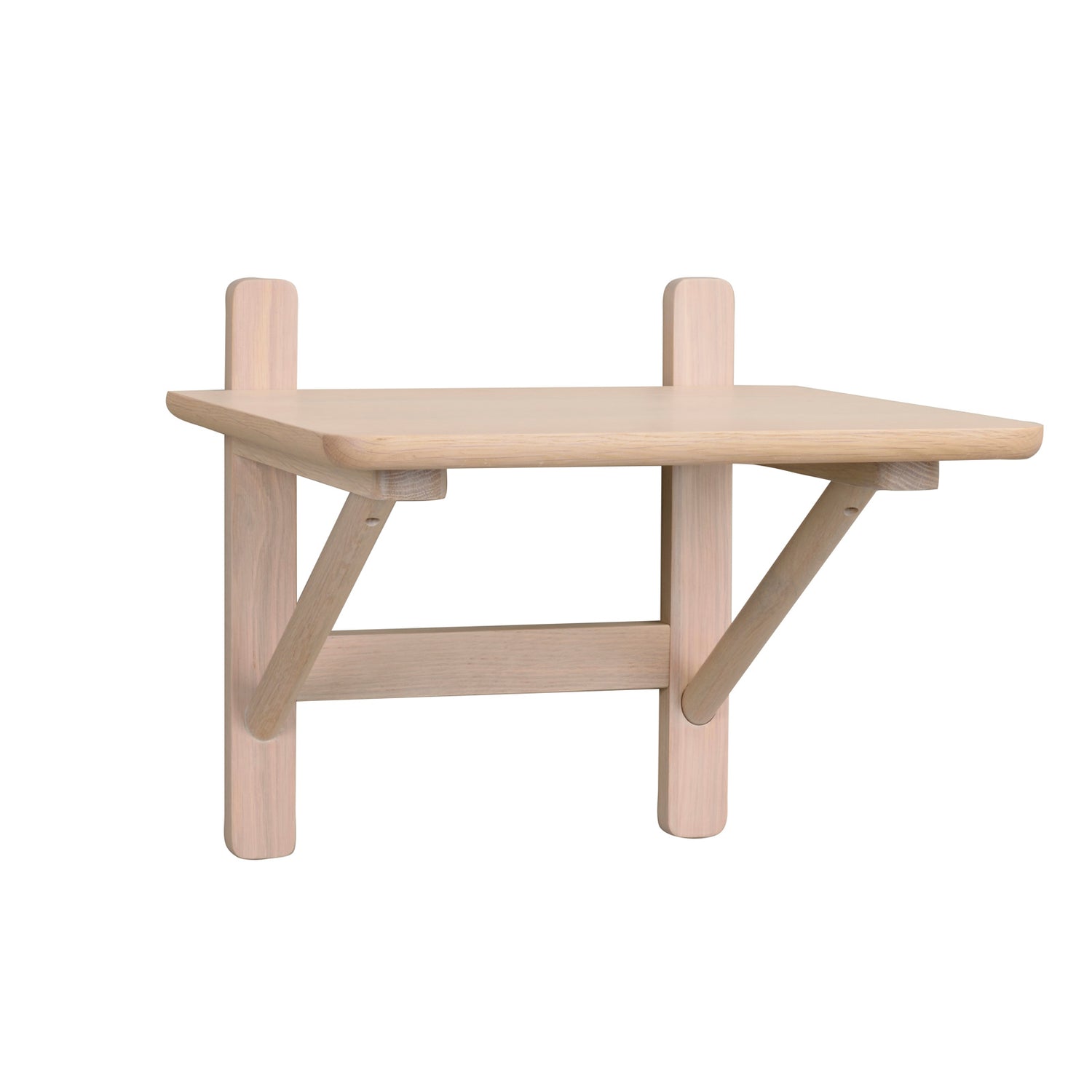 Camrose-seinähylly / yöpöytä 40 x 40 cm valkotammen sävyisenä..