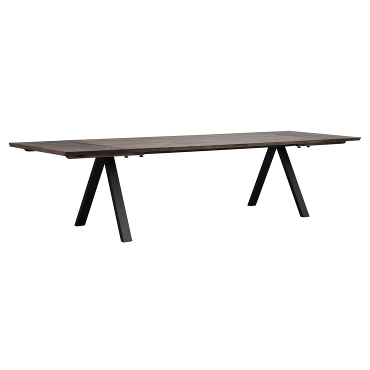 CARRADALE ruokapöytä 220 x 100 cm V-mallisilla metallijaloilla