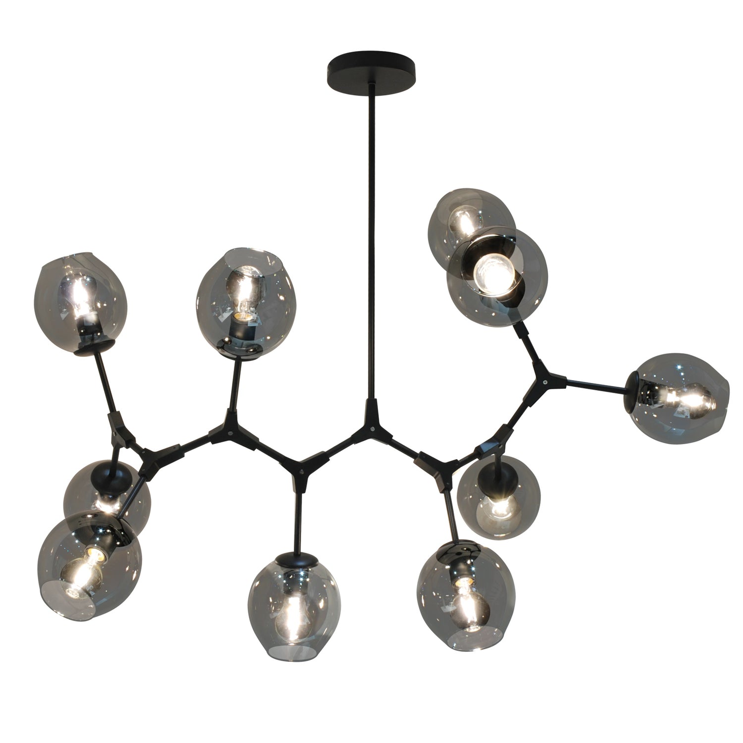 Cell-kattovalaisimessa on useita liitoskohtia, josta sen muotoa voidaan muuttaa.