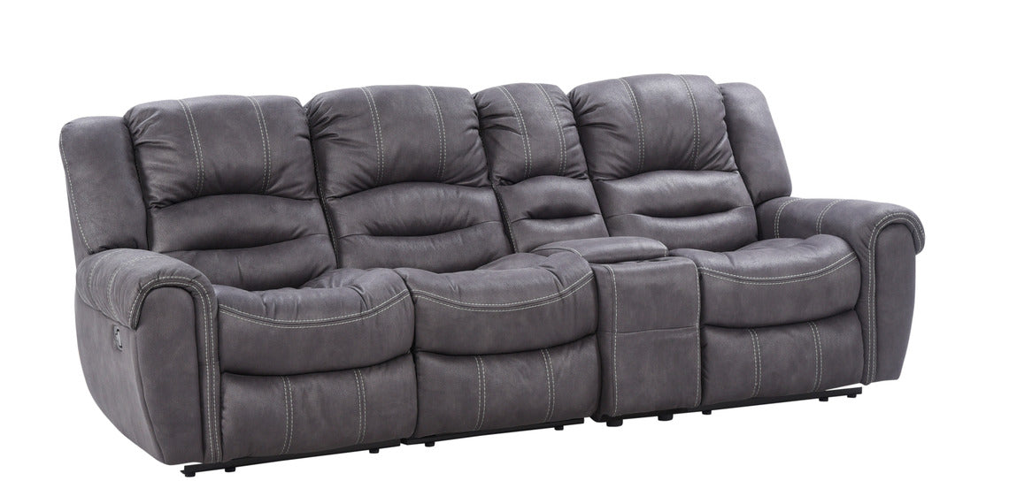 Cinema 3 hengen sohva yhdellä juomakonsolilla ja keskiosalla, jossa on recliner-mekanismi. Myös päädyissä on recliner mekanismit, jolla voi kallistaa selkänojaa ja nostaa jalkarahin ylös.