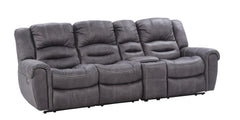 Cinema 3 hengen sohva yhdellä juomakonsolilla ja keskiosalla, jossa on recliner-mekanismi. Myös päädyissä on recliner mekanismit, jolla voi kallistaa selkänojaa ja nostaa jalkarahin ylös.