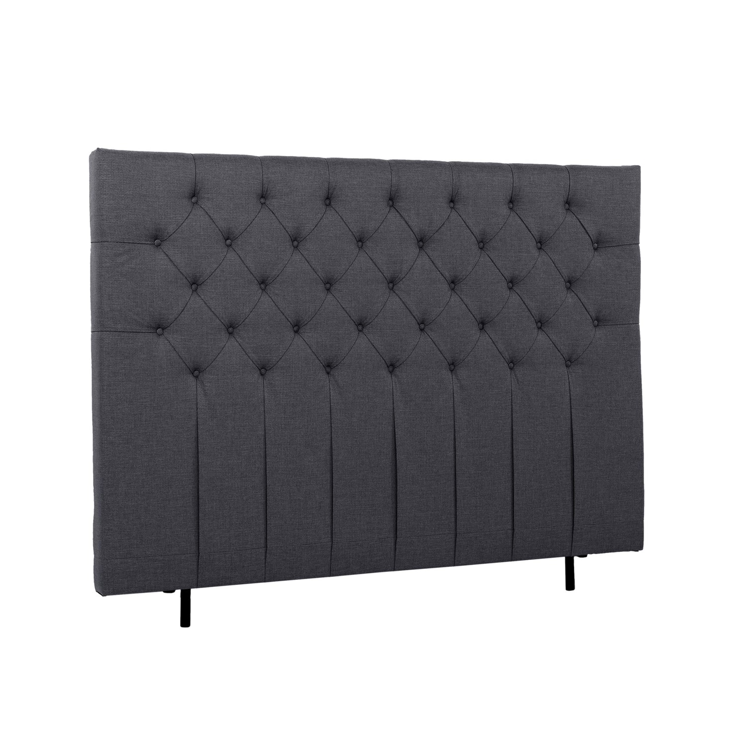 Napillinen 160 cm leveä Hilding Cross -sängynpääty korokejaloilla antrasiitinvärisenä.