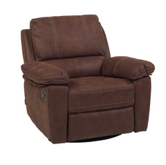 Denver-nojatuoli ruskealla kangasverhoilulla.