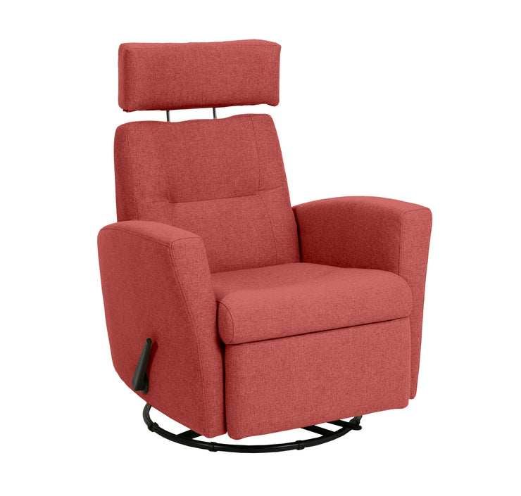 Dexter Slim recliner -lepotuoli punaisella Stella 20 -kangasverhoilulla.