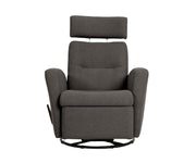 Dexter Slim recliner -lepotuoli grafiitin värisellä Stella 35 -kangasverhoilulla.