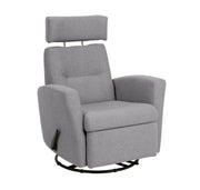 Dexter Slim recliner -lepotuoli harmaalla Stella 69 -kangasverhoilulla.