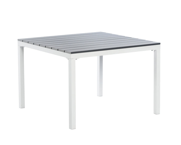 Neliönmuotoinen Dyyni-sohvapöytä on 63 cm korkea. Kuvassa on valkoinen/harmaa Dyyni-sohvapöytä.