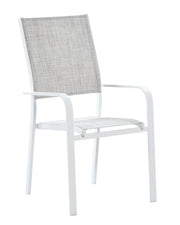 Valkoinen/harmaa Dyyni -pinottava tuoli.