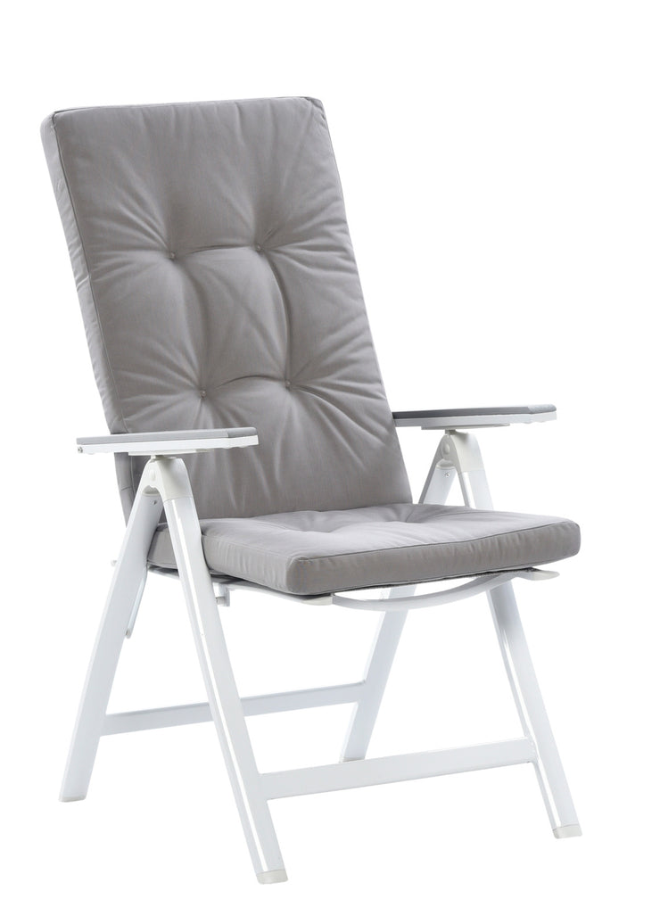 Pehmuste on tarkoitettu Dyyni-5 as.tuoleihin. Kuvassa pehmuste valkoisen Dyyni 5 as. tuolin kanssa.
