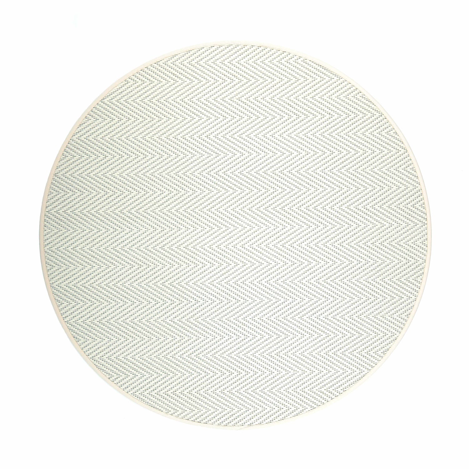 Pyöreä Elsa-matto valkoisena.