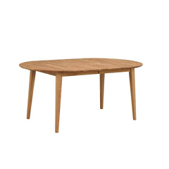 Ovaalin muotoinen jatkettava Filippa-ruokapöytä 170 x 105 cm tammen värisenä.