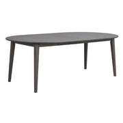 Kuvassa pyöreä Filippa-ruokapöytä on jatkettuna yhdellä pöydän mukana olevalla ja toisella erikseen myytävällä jatkolevyllä, jolloin pöydän pituudeksi saadaan 210 cm.