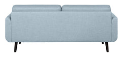 Finby-sohva Lido Trend 103 -kankaalla ja wengen värisillä puujaloilla.