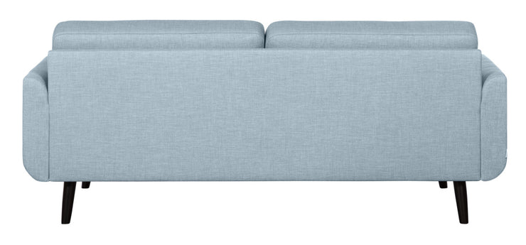 Finby-sohva Lido Trend 103 -kankaalla ja wengen värisillä puujaloilla.