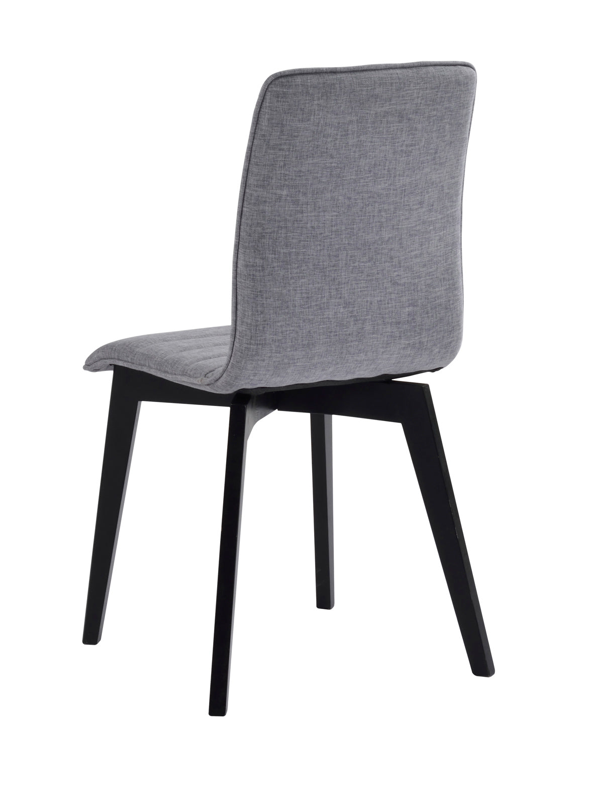 Pehmustettu Gracy-tuoli vaaleanharmaalla istuinosalla ja mustilla jaloilla.