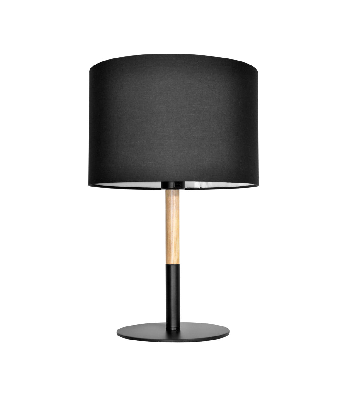 Haag-pöytävalaisimessa on kaunis saarnin värinen yksityiskohta. Kuvassa on musta valaisin.