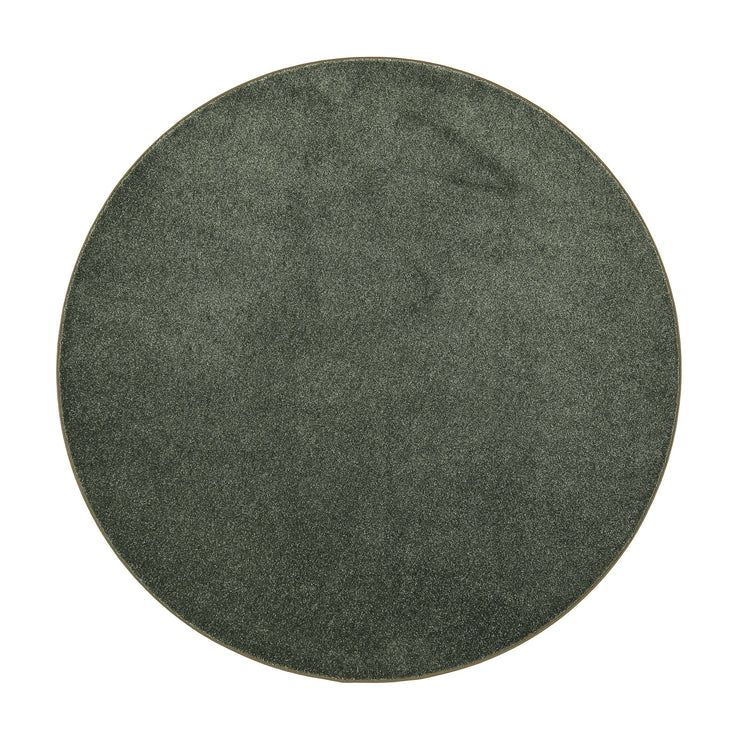 Pyöreä Hattara-matto tummanvihreänä.