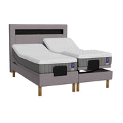 Heaven By Unico Diamond-sängynpääty täydentää vuodekokonaisuuden ja viimeistelee makuuhuoneen sisustuksen. Kuvassa Fusion -moottorisänkypaketti on viimeistelty erikseen myytävällä Diamond-sängynpäädyllä.