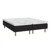 Heaven By Unico Revive -runkopatjapaketti 180 x 200 cm. Pakettiin kuuluu 2 kpl kotimaisesta Kerto®-puusta valmistettua 90 cm Revive-vuoderunkoa, 2 kpl 90 cm Revive -memory foam sijauspatjaa sekä 23 cm korkeat pyöreät tammenväriset puujalat.