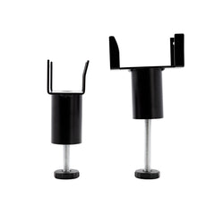 Kuvassa on Hilding Feel -jenkkisänkyjen säädettävä 14 - 18 cm korkea keskitukijalkapari.