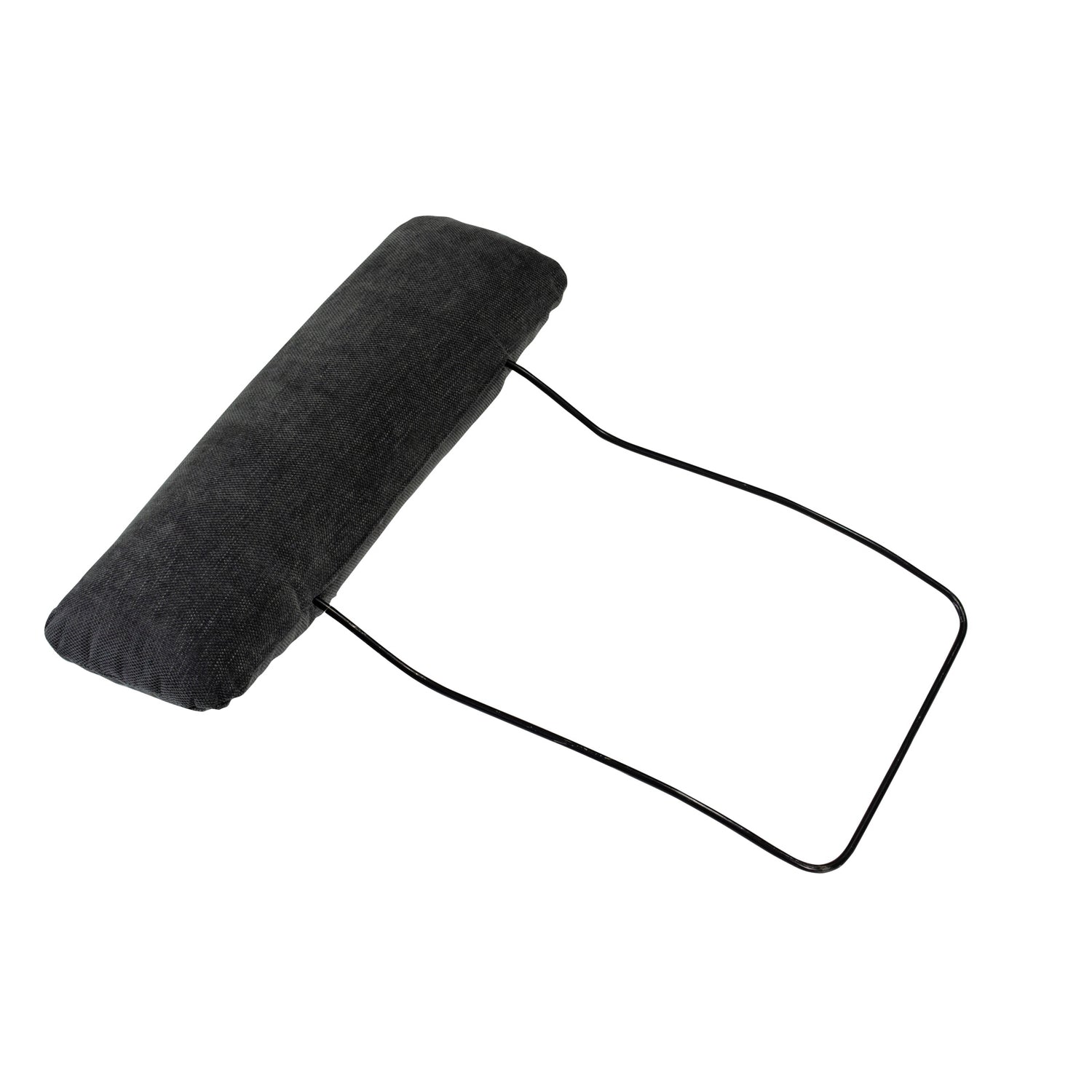 Idyll-moduulisohvan niskatuki grafiitinvärisellä Ponza Stone 03 -verhoilukankaalla ja metallisella kiinnikkeellä.