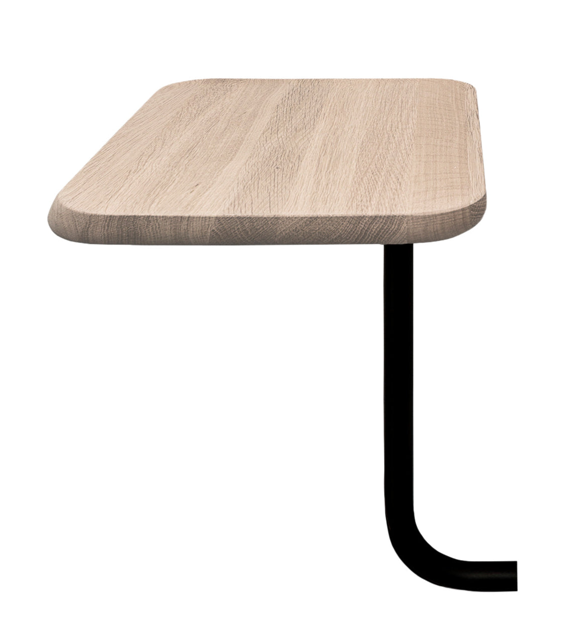 Valkolakattu Add On -yöpöytä, vasemmanpuoleinen.