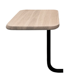 Valkolakattu Add On -yöpöytä, vasemmanpuoleinen.