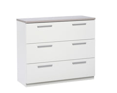 90 cm leveä Karo-lipasto harmaalla kannella.