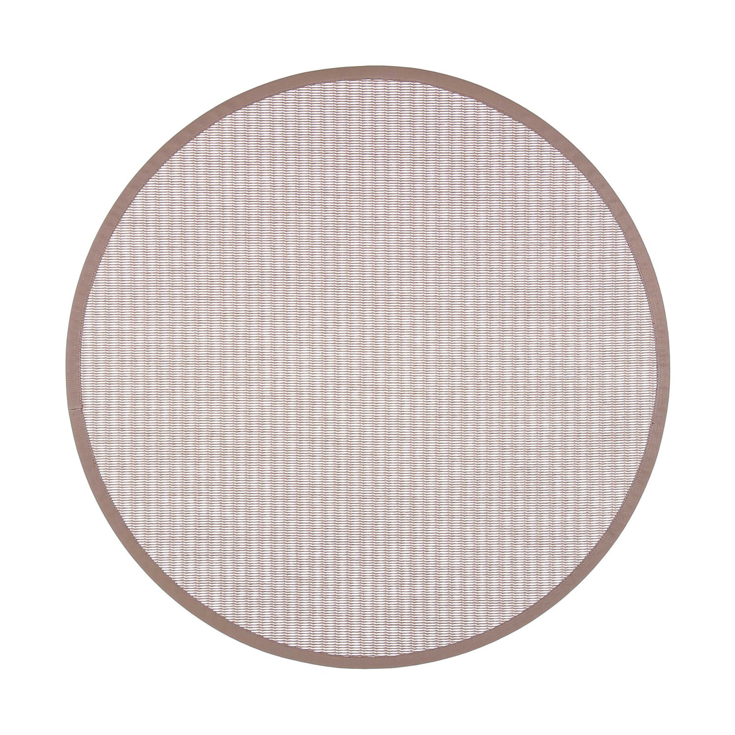 Pyöreä Kelo-matto beigen värisenä.