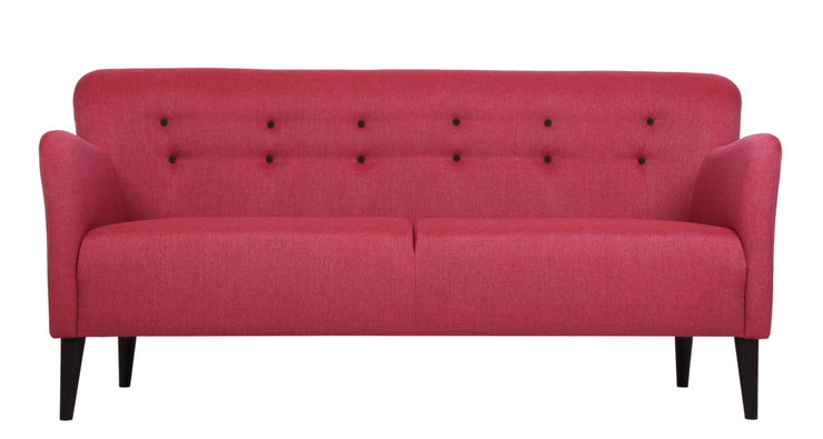 Kent-sohva punaisella kangasverhoilulla.