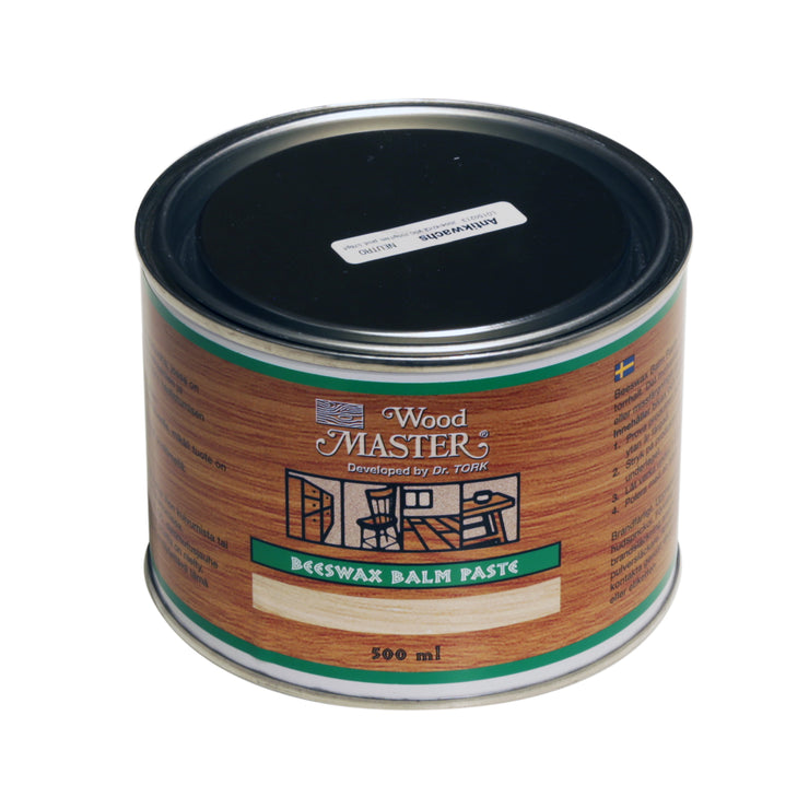 Wood Master Beeswax Balm Paste -mehiläisvahatahna on tarkoitettu puupintojen käsittelyyn.