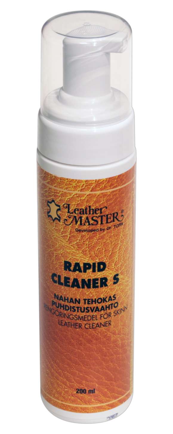 Rapid Cleaner S on tiivistetty suihkutettava puhdistusaine vahvalle pintavärjätylle nahalle.