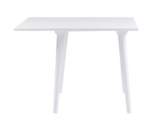 Valkoinen Lotta-klaffipöytä koossa 80 x 80 cm ja 25 cm klaffiosalla.