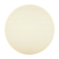 Eleganssi valkoinen pyöreä Lyyra2-puuvillapaperinarumatto valkoisella paperinarulla.