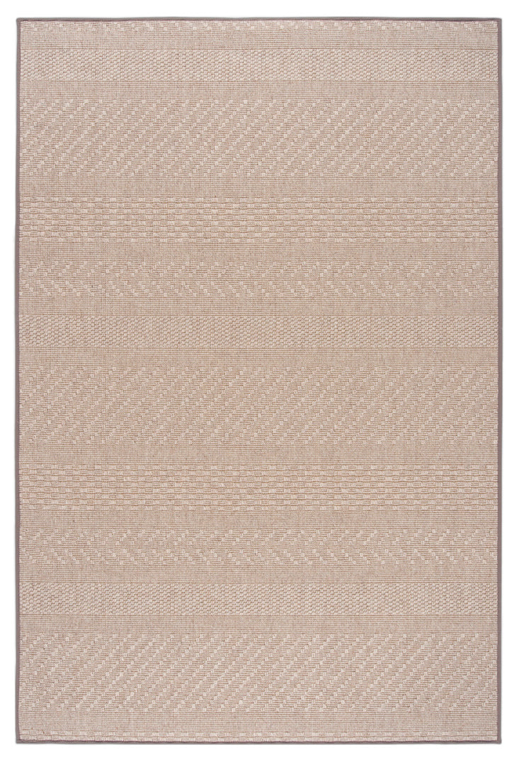 Pyöreän Matilda-maton beige väri. Kuvassa on poikkeuksellisesti nelikulmainen matto.