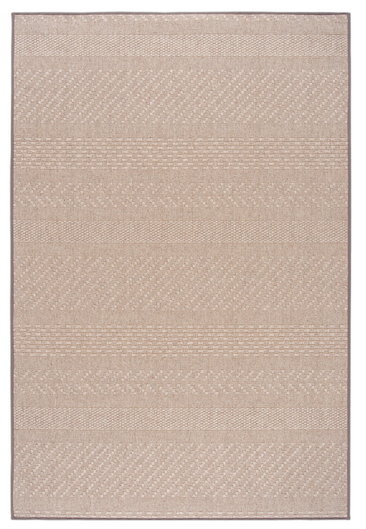 Pyöreän Matilda-maton beige väri. Kuvassa on poikkeuksellisesti nelikulmainen matto.