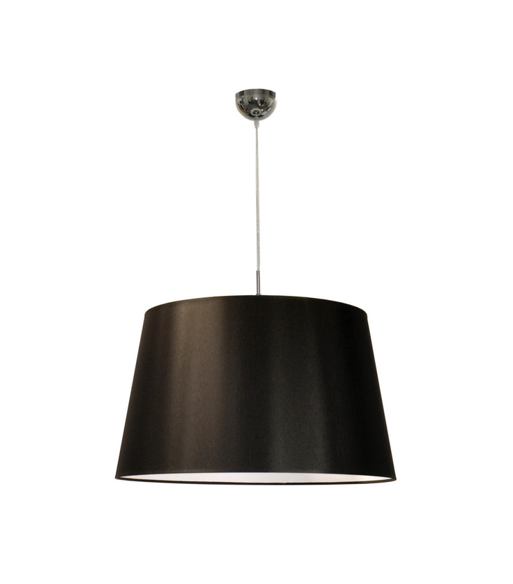 Suurikokoisen Memphis-kattovalaisimen varjostimen halkaisija on 60 cm. Kuvassa valaisin mustana.