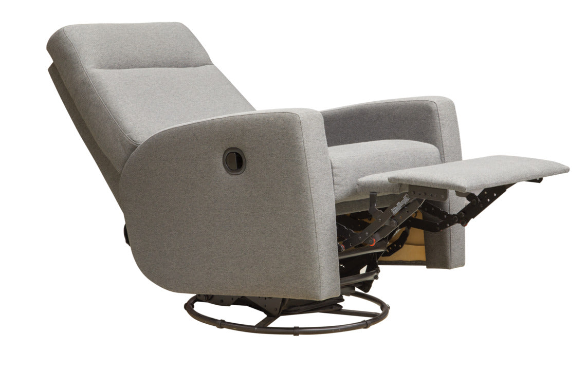 Monika-reclinertuoli vaaleanharmaalla Luna 15 -kankaalla