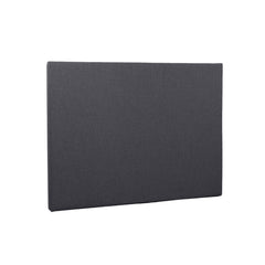 Sileä 120 cm leveä Hilding Original -sängynpääty ilman jalkoja antrasiitinvärisenä.