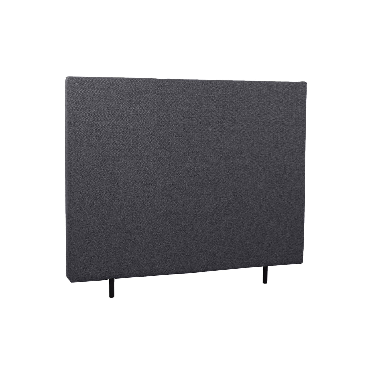 Sileä 120 cm leveä Hilding Original -sängynpääty korokejaloilla antrasiitinvärisenä.
