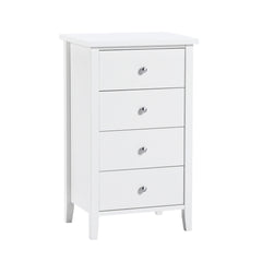 Kokovalkoinen Saara-sarjan 4-laatikkoinen lipasto.