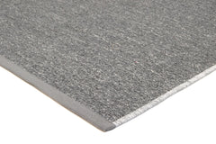 Lähikuva harmaasta Saima-puuvillamatosta.